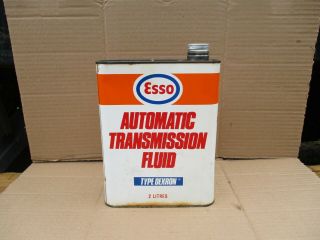 Vintage Esso Metal Oil Can,  Ideal Garage Display With Petrol Pump,  Enamel Sign