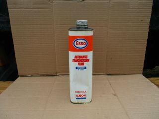 Vintage Esso Metal Oil Can,  ideal Garage Display with Petrol Pump,  Enamel Sign 2