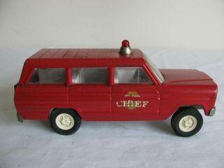 Vintage 1960s Tonka Toys Mini Fire Chief Jeep Wagoneer 66 Vg