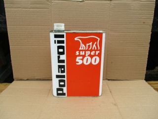 Vintage Polaroil Metal Oil Can,  Ideal Garage Display With Petrol Pump,  Enamel Sign