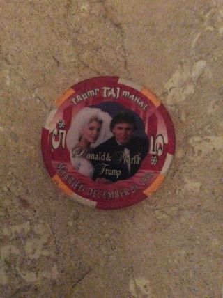 $5 Trump Taj Mahal Limited Edition Casino Chip Atlantic City Maga Trump & Marla