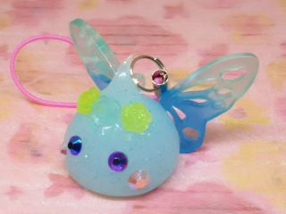 Large Hoppe Chan With Butterfly Wings And Blue Eyes Silicon Mini Mascot Kawaii