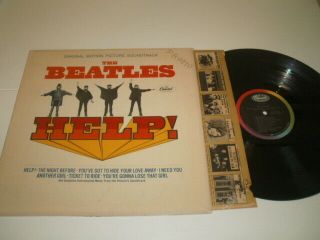 Rare 1965 The Beatles Help Promo Lp Album Capitol Mas - 2386 Promotional Record Ex