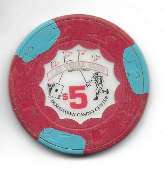 Obsolete $5 Casino Chip From Las Vegas Club - Las Vegas,  Nv.  - Cg062562 - Closed