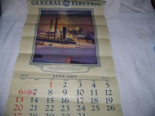 Walter Greene (1870 - 1956) Artist 1935 General Electric Complete Calendar 12 Litho