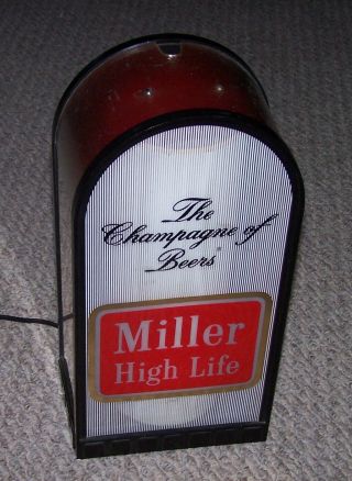 Vintage Miller High Life The Champagne Of Beers Advertising Lighted Sign Light