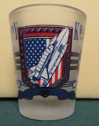 Kennedy Space Center Frosted Short Shot Glass