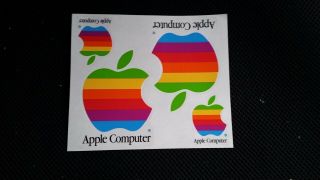 Vintage Apple Computer Decals - Stickers Rainbow Logo Macintosh