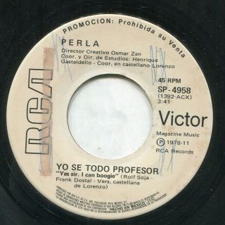 Female Latin Disco Perla Yes Sir I Can Boogie / Knowing Me Abba Listen Brazil