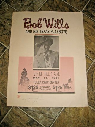 22x17.  5 Poster Bob Wills And His Texas Playboys 1941 Western Swing