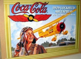 1994 Coca - Cola Ertl 1929 Lockheed Air Express Plane Bank Nib