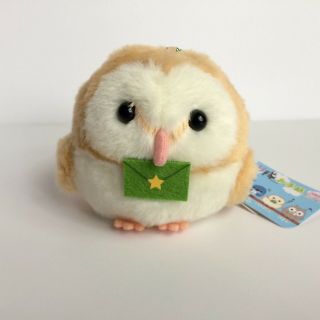 Amuse Kotori Tai Letter Bird Barn Owl (ballchain 12cm) Bird Corps Plush Japan