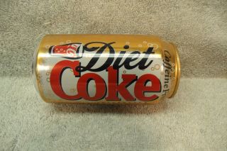 1997 Can Diet Coke Caffeine Coca - Cola Usa 12 Oz Opened