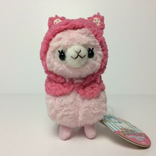 Amuse Fluffy Hooded Kids Alpacasso Pink Bunny Girl (12cm) Arpakasso Plush Japan