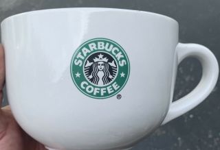 Starbucks 2007 Large Coffee Mug Tea Cup 35oz Giant X - Large White Starbucks Logo