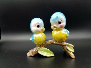 Norcrest Bluebirds On Branch Figurine; Vintage 1950 