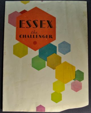 1929 Essex The Challenger Sales Brochure Folder Hudson 29