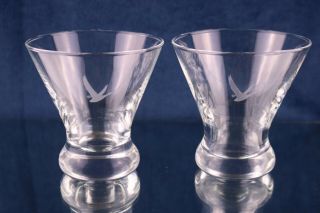 Set Of 2 Grey Goose Vodka Cocktail Glasses Stemless Martini Glasses Barware