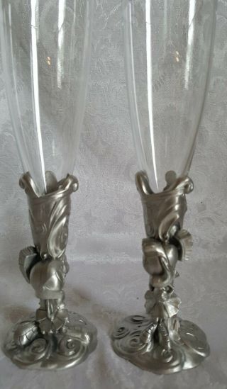 Warner Bros Marvin The Martian Champagne Glasses Seagull Pewter 2