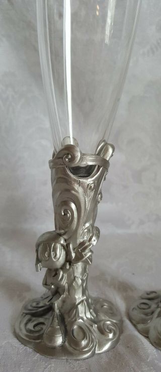 Warner Bros Marvin The Martian Champagne Glasses Seagull Pewter 3