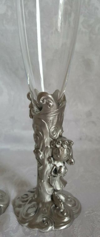 Warner Bros Marvin The Martian Champagne Glasses Seagull Pewter 4