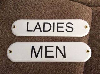 Men And Ladies Gas Station Restroom Signs