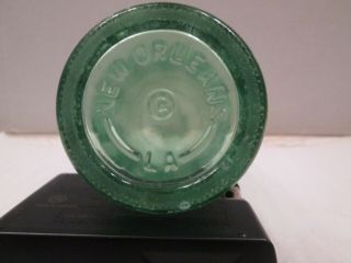Orleans La Vintage Green Glass Embossed Coca Cola Bottle 6 1/2 Oz