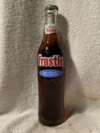 Rare Full 10oz Diet Frostie Root Beer Acl Soda Bottle