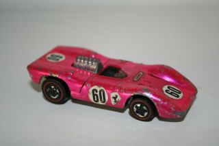 Hot Wheels Redline Hot Pink Ferrari 312p Usa Grand Prix Tough Color 60 Decals