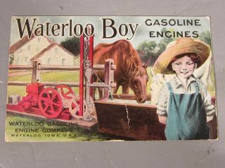 Waterloo Boy Gasoline Engines Advertising Postcard