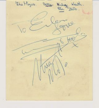 THE HOLLIES - Singer - ALLAN CLARKE - signed album page & 2 from the MOJOS 4