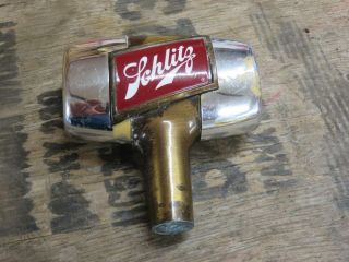 Vintage Schlitz Beer Tap Handle Brass Good Rat Rod Shift knob 3