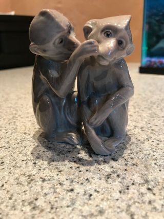 Bing & Grondahl Porcelain Three Sleeping Monkeys 1524 Figurine