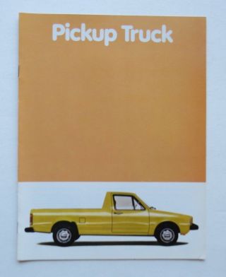 1981 Volkswagen Pickup Truck Brochure