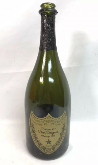 Vintage Dom Perignon Champagne Bottle 1998 Empty