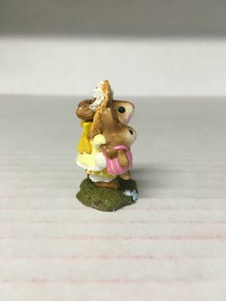 Wee Forest Folk Miss Daisy - Yellow Dress Pink Bunny - Color Retired 4