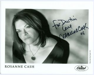 Roseanne Cash Autographed 8 X 10 Black & White Photo Hand Signed Autograph