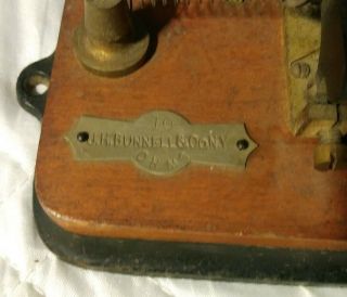 Vintage J.  H.  Bunnell 10 ohm Telegraph Sounder 4