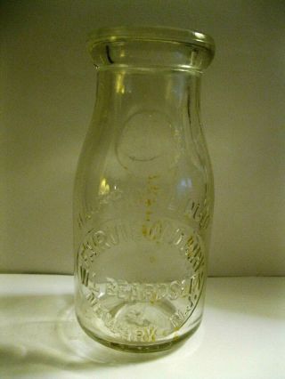 Early Old 1/2 Milk Bottle Fairview Dairy W.  Beardsley Newark N.  J.