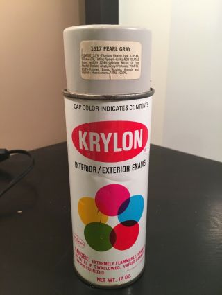 Vintage Krylon 1617 Pearl Gray Spray Paint Can