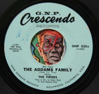 Hear Fiends 45 Addams Family/quetzal Quake Tittyshaker Popcorn Exotica Mod