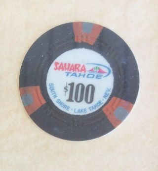 Sahara Tahoe Casino (lake Tahoe) $100 Chip,  Circa 1965