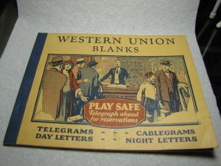 Book Of 50 Blank Western Union Telegram Sheets