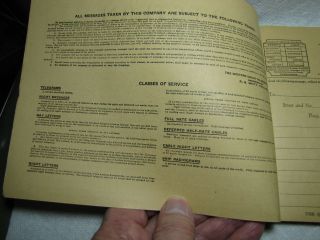 Book of 50 Blank Western Union Telegram Sheets 4