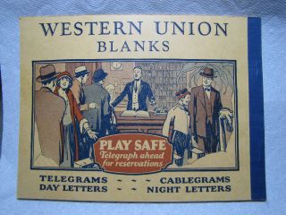 Book of 50 Blank Western Union Telegram Sheets 8