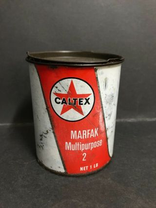 Caltex Marfak Multi Purpose 2 Vintage Tin Net One Pound 1960