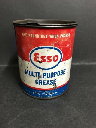 Esso Multi Purpose Grease Vintage Tin One Pound 1960