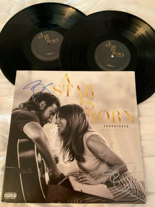 Signed Lady Gaga And Bradley Cooper A Star Is Born Vinyl Lp Record 2x Set