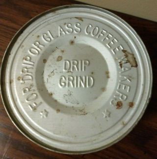 Vintage Folgers 1Lb Coffee Can with Lid Copyright 1946, 4