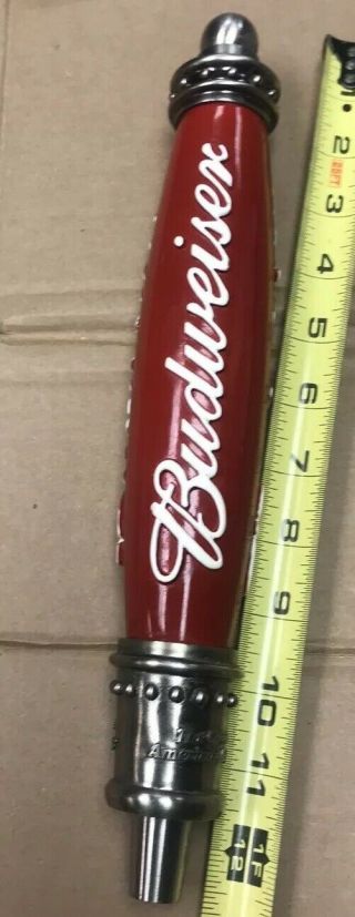 Large Budweiser 12 " Beer Keg Tap Handle Shift Knob Cave Bar Party College Bud
